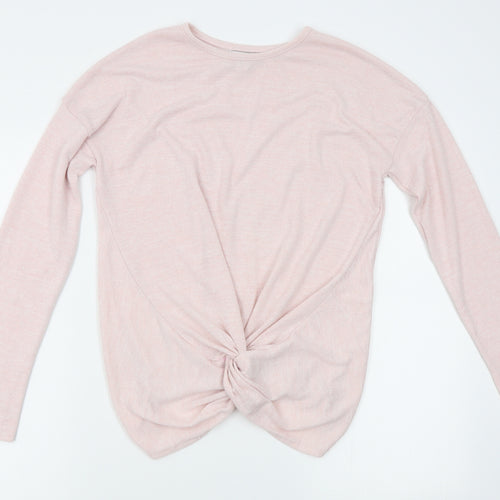 Primark Girls Pink   Pullover Jumper Size 14-15 Years  - tie detail