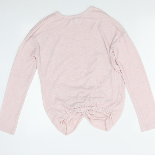 Primark Girls Pink   Pullover Jumper Size 14-15 Years  - tie detail