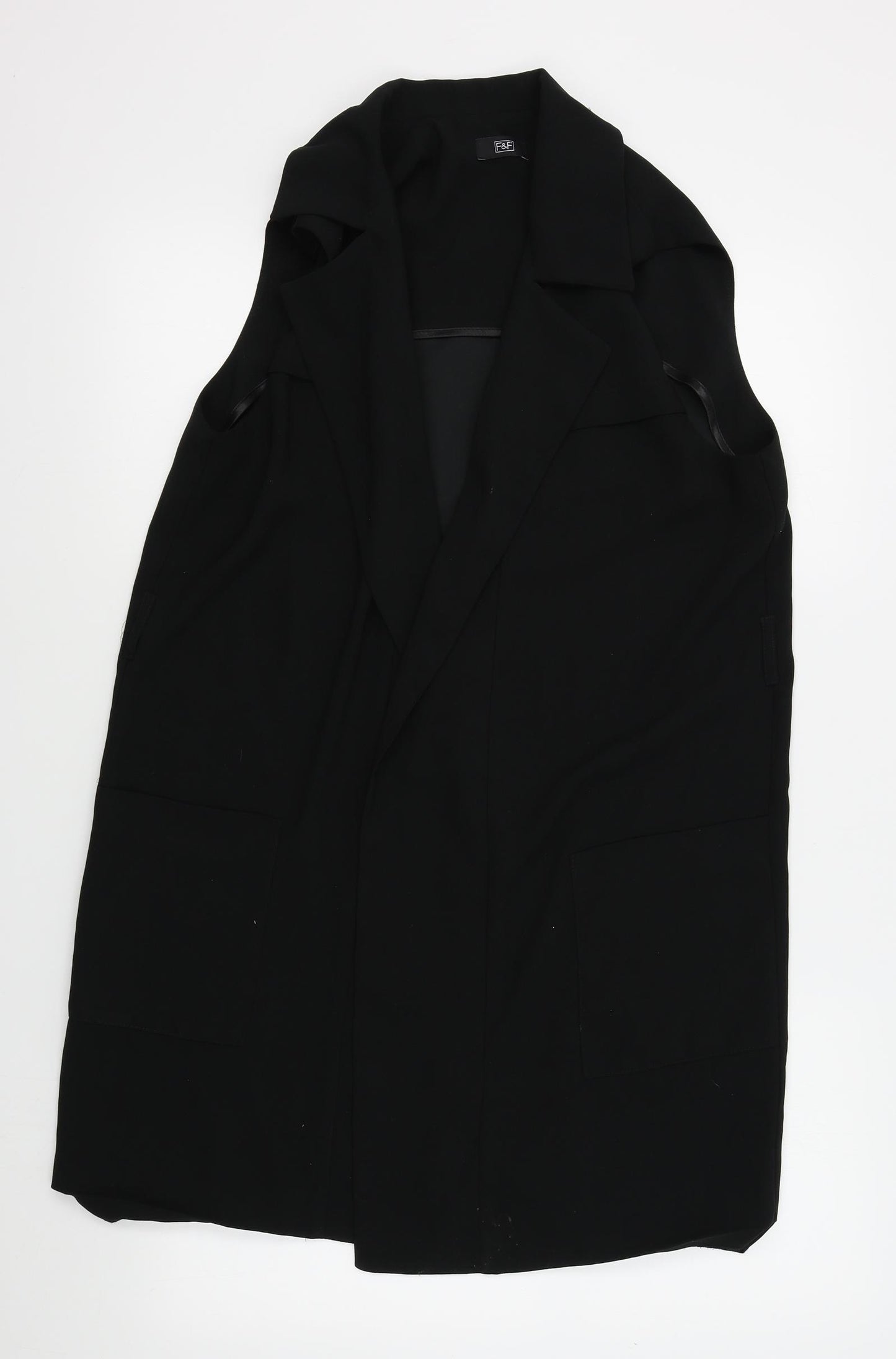 F&F Womens Black   Jacket Waistcoat Size 14