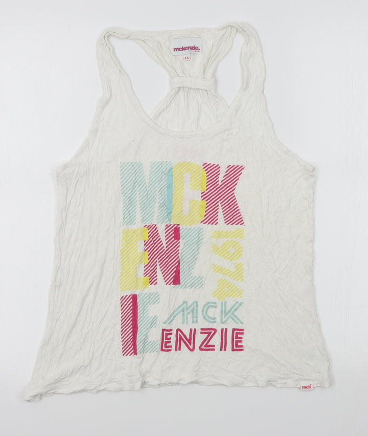 JDSports Womens White   Basic Tank Size 14