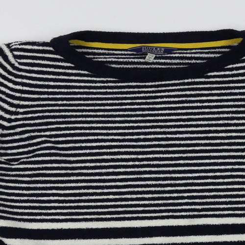 Joules Womens White Striped  Pullover Jumper Size 8