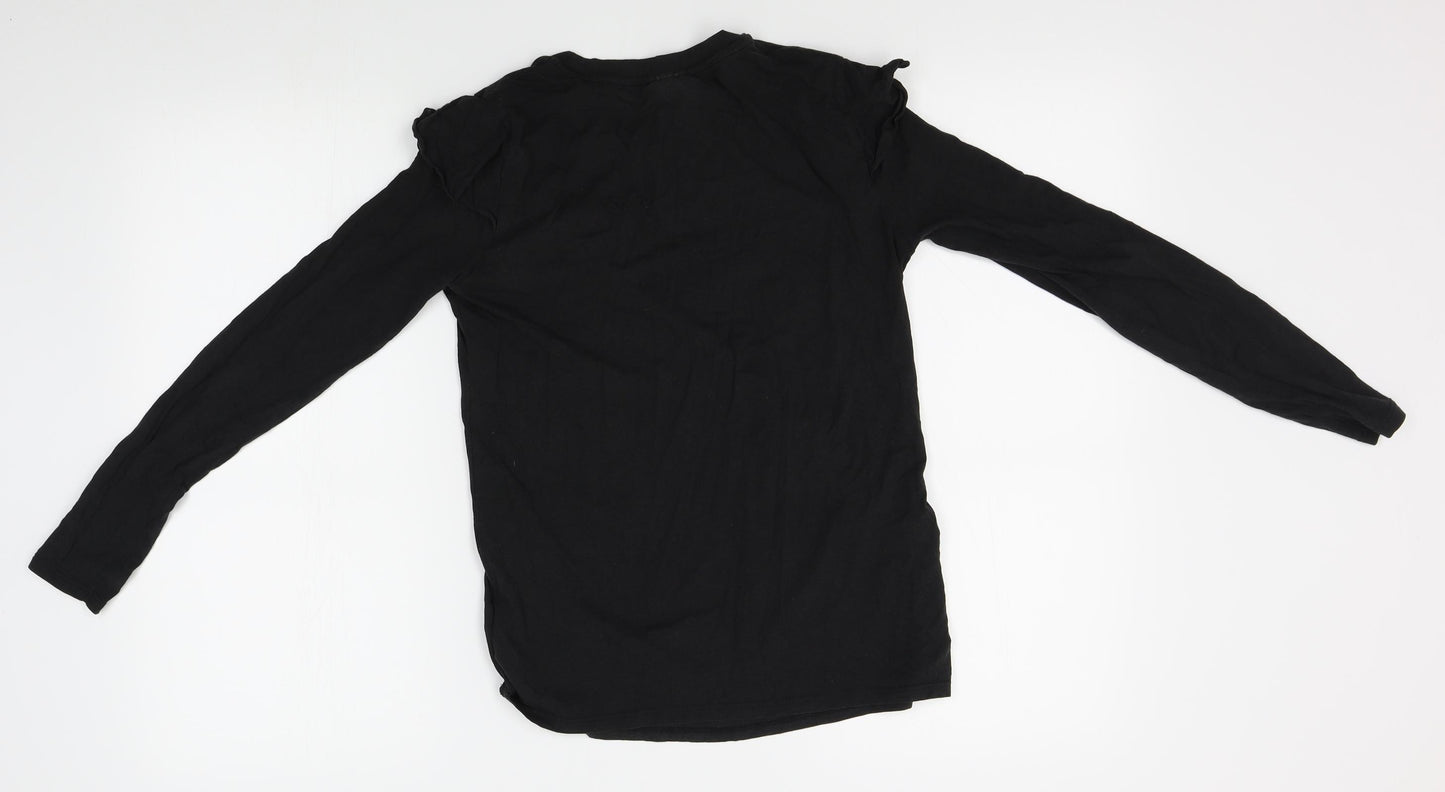 Topshop Womens Black   Basic T-Shirt Size 4