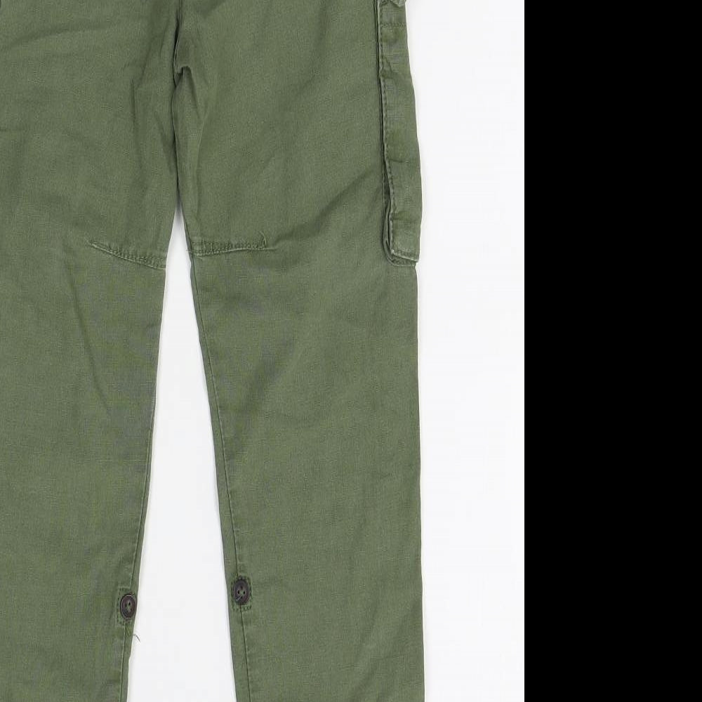 M&S Boys Green   Cargo Trousers Size 6-7 Years