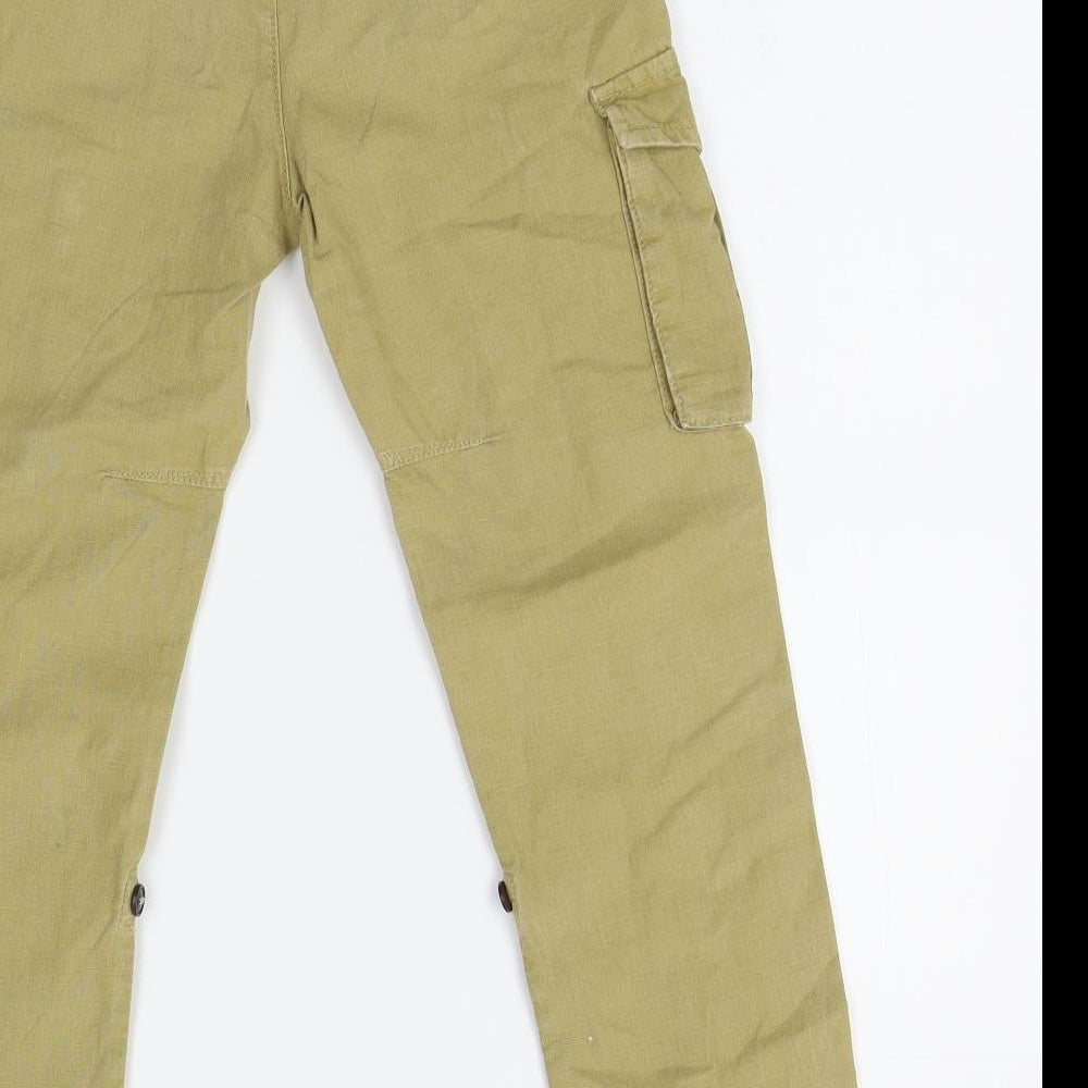 M&S Boys Yellow   Cargo Trousers Size 6-7 Years