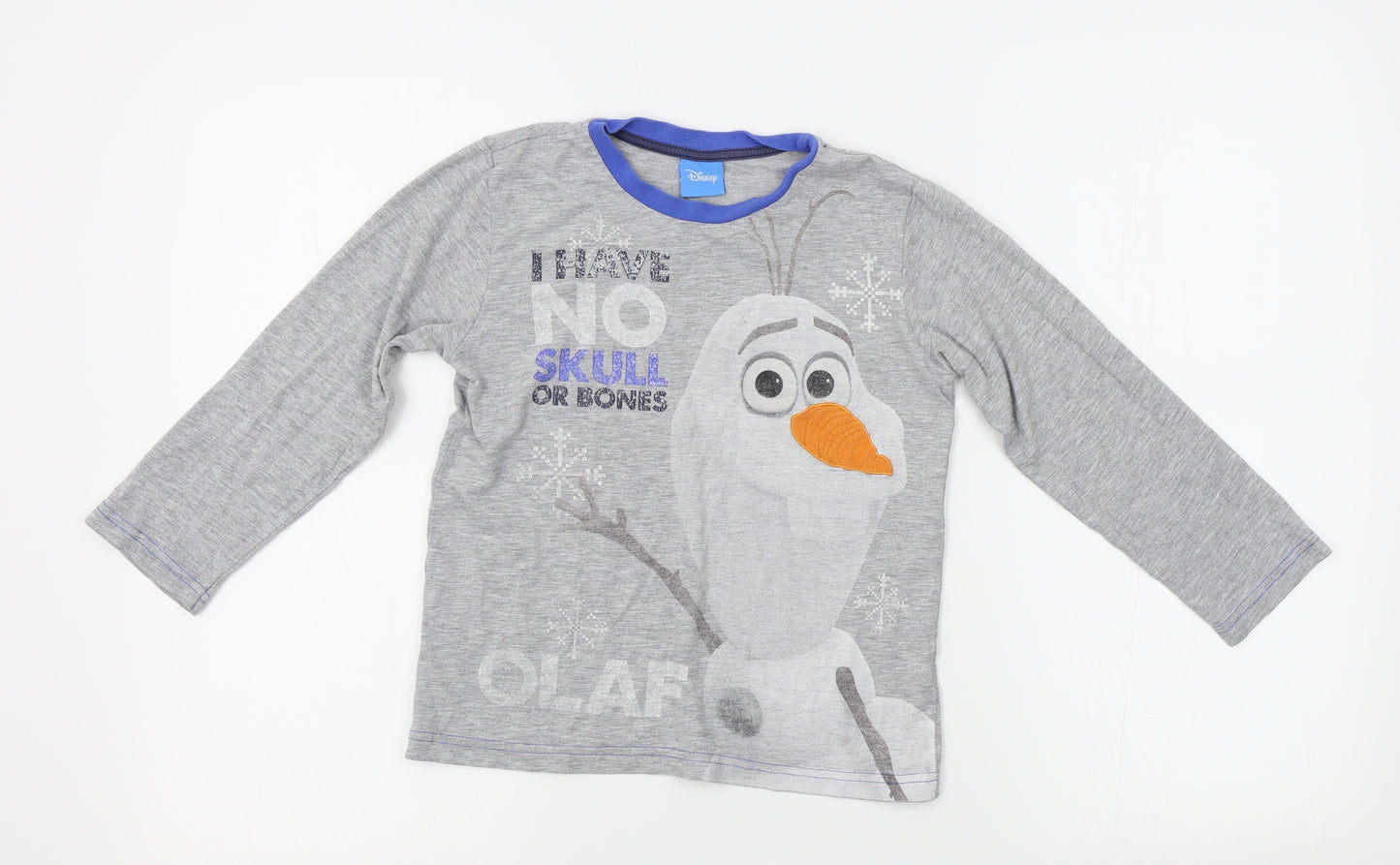 BHS Boys Grey   Basic T-Shirt Size 6-7 Years  - frozen, disney