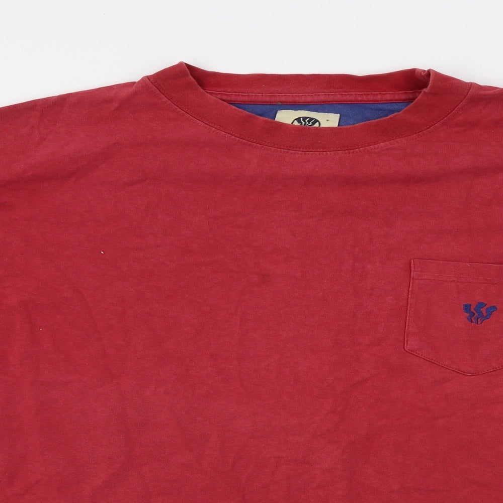 Fat Face Mens Red    T-Shirt Size L