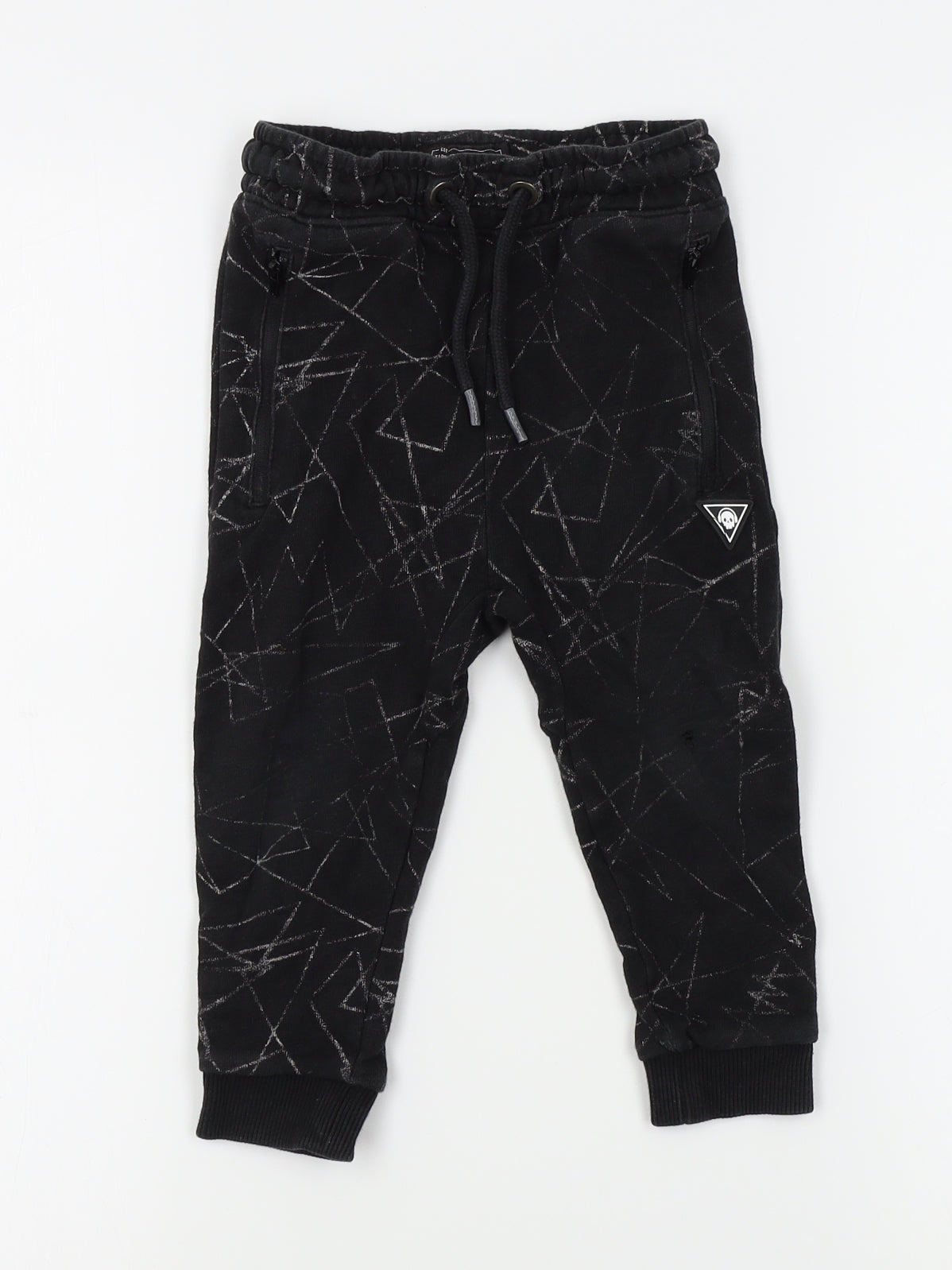 NEXT Boys Black   Jogger Trousers Size 3 Years - tapered leg dropped crotch