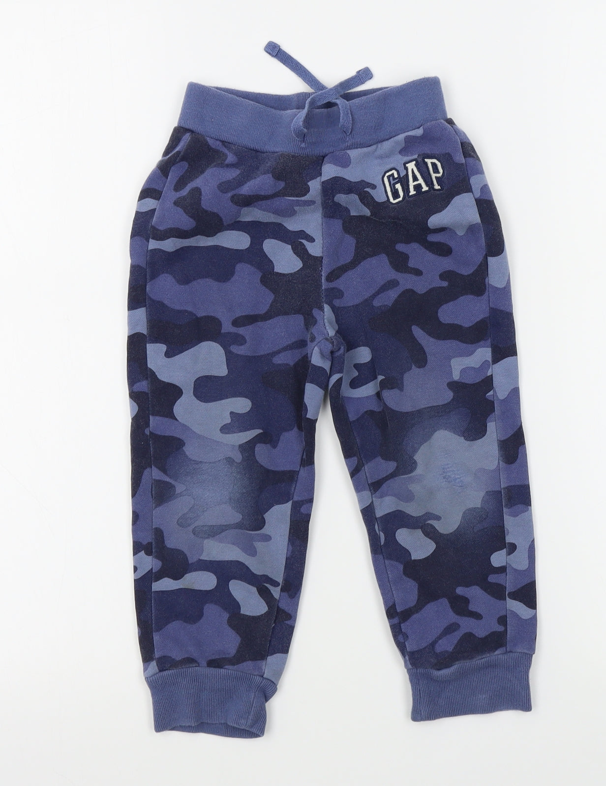 Gap Boys Blue Camouflage  Jogger Trousers Size 3 Years