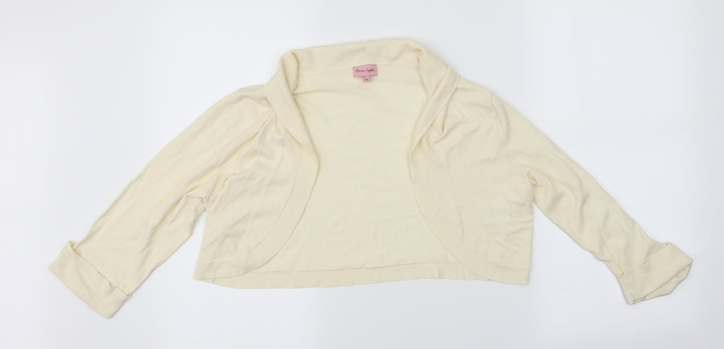Phase Eight Womens Yellow   Cardigan Jumper Size 14