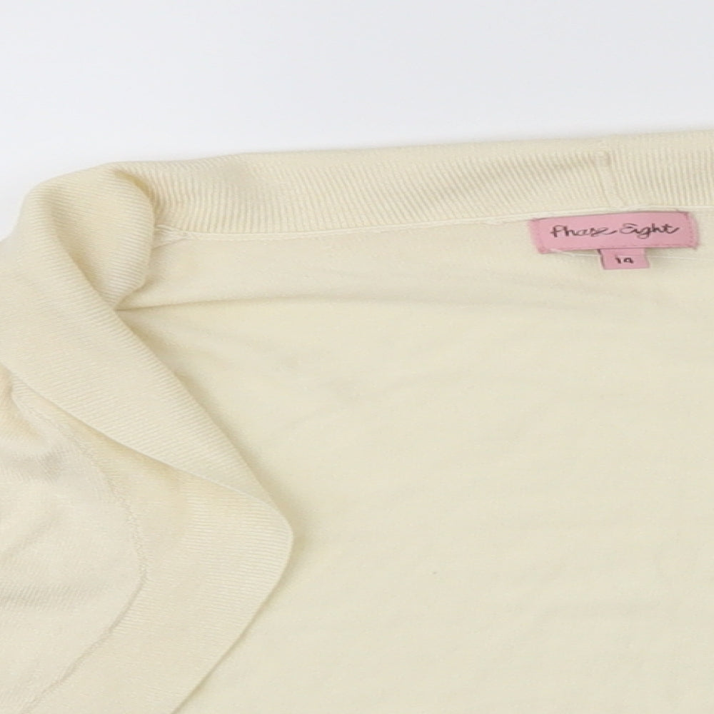 Phase Eight Womens Yellow   Cardigan Jumper Size 14