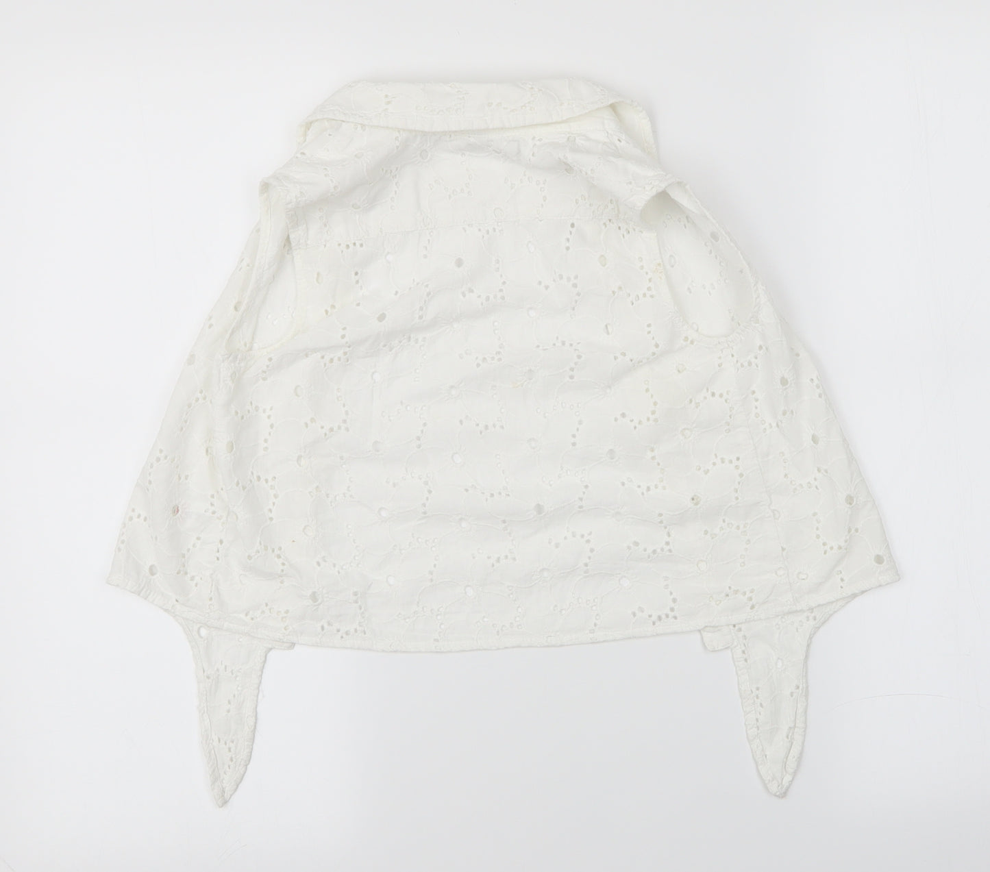TU Girls White Floral  Vest Jumper Size 9 Years