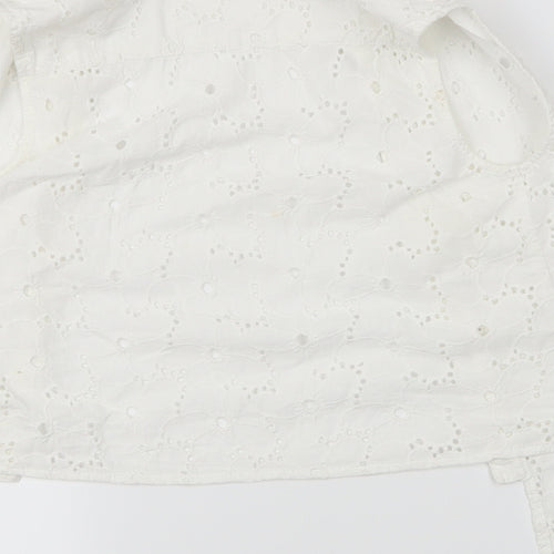 TU Girls White Floral  Vest Jumper Size 9 Years