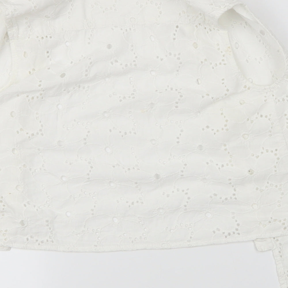 TU Girls White Floral  Vest Jumper Size 9 Years