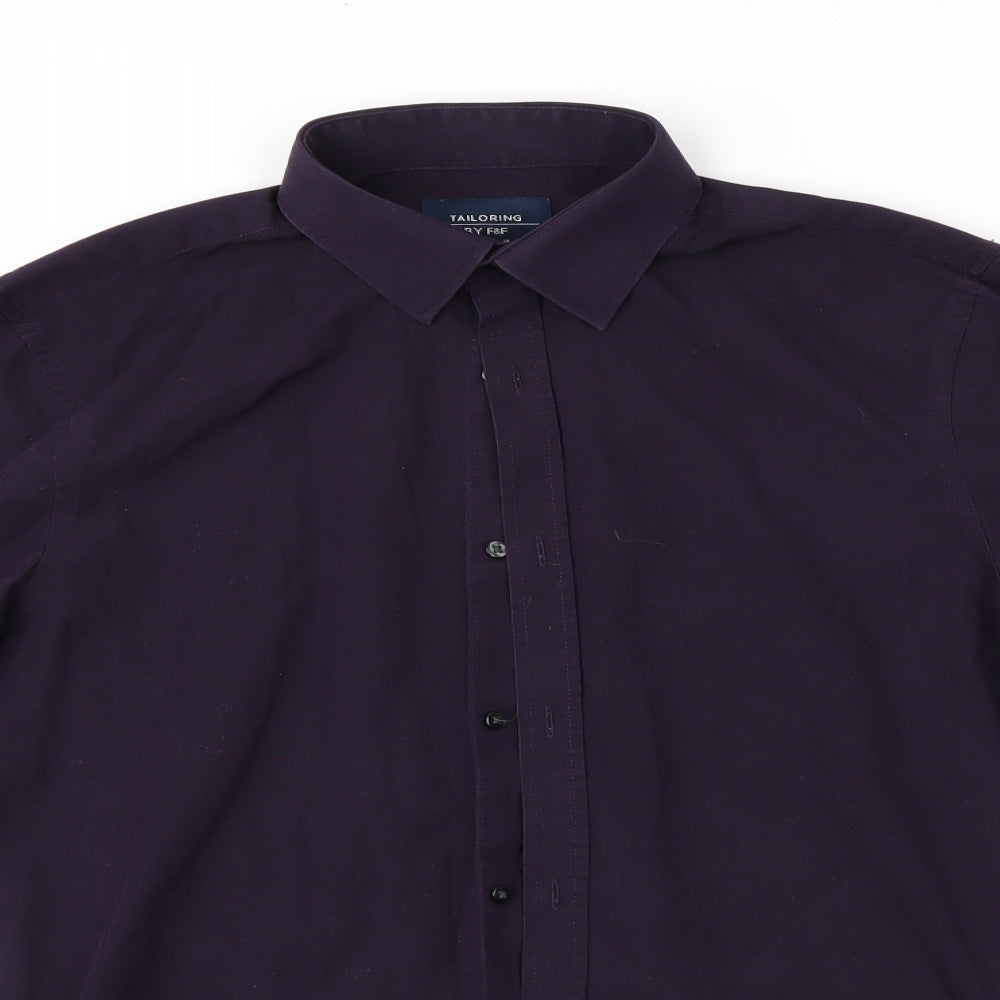 F&F Mens Purple    Dress Shirt Size 15