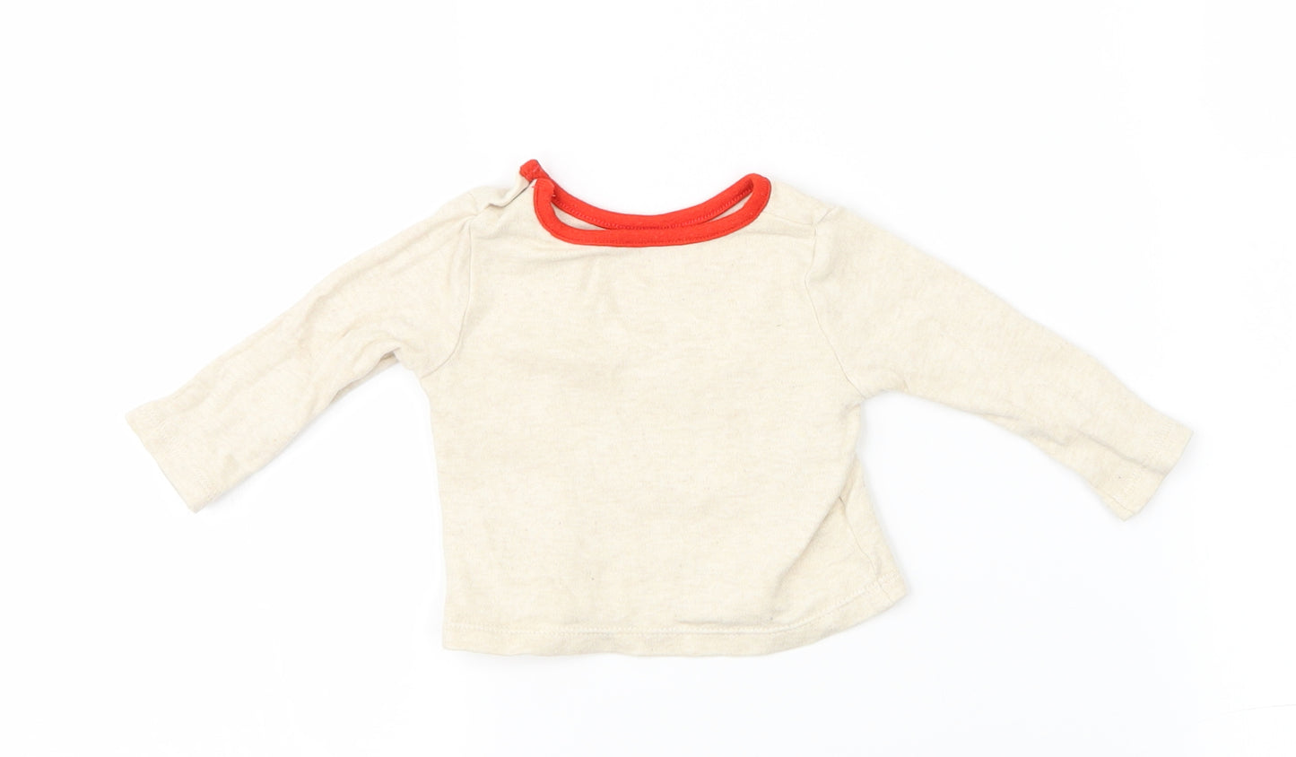 TU Baby Beige   Basic T-Shirt Size 0-3 Months  - Reindeer