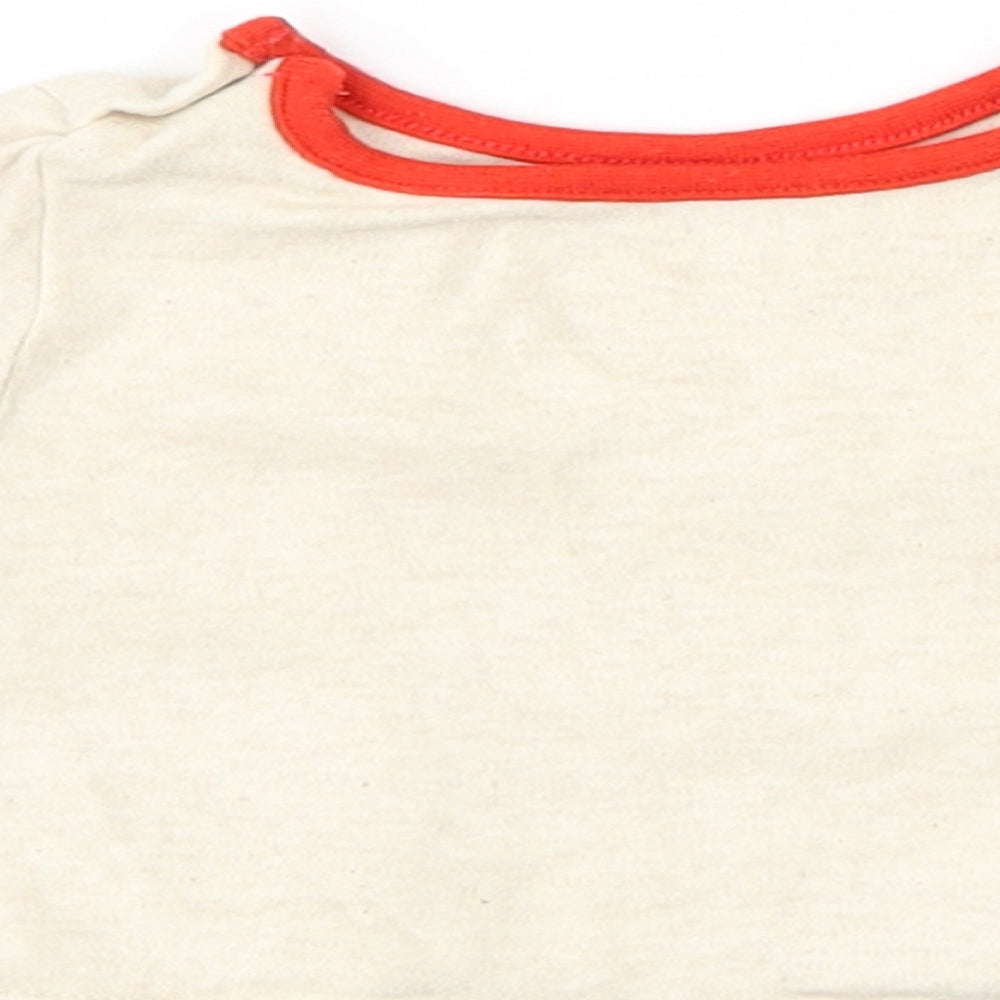 TU Baby Beige   Basic T-Shirt Size 0-3 Months  - Reindeer