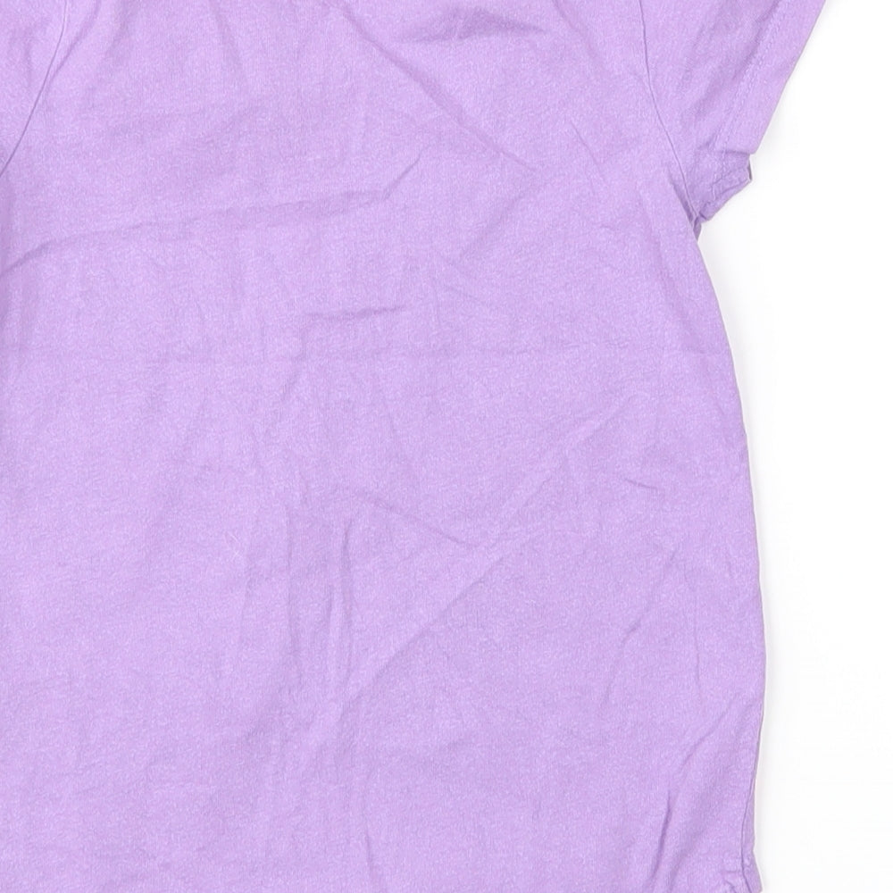 Nutmeg Girls Purple   Basic T-Shirt Size 3-4 Years  - Giraffe