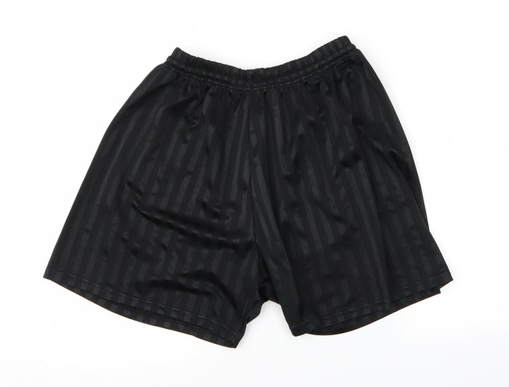 Preworn Womens Black Striped Athletic Shorts Size 34