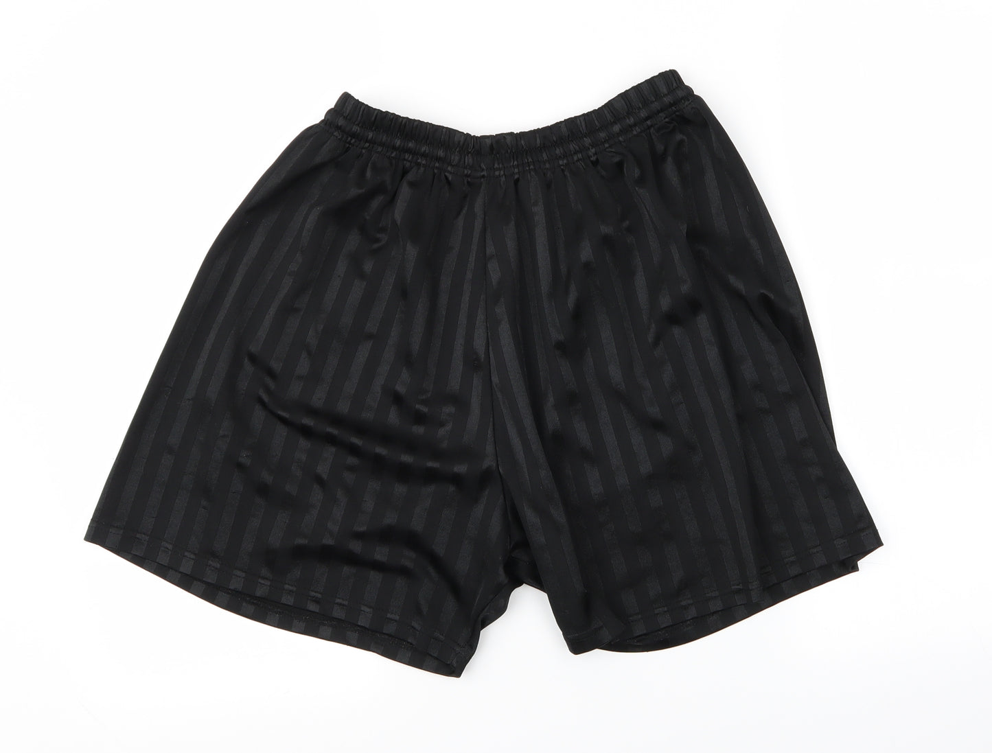 Preworn Womens Black Striped  Athletic Shorts Size 34