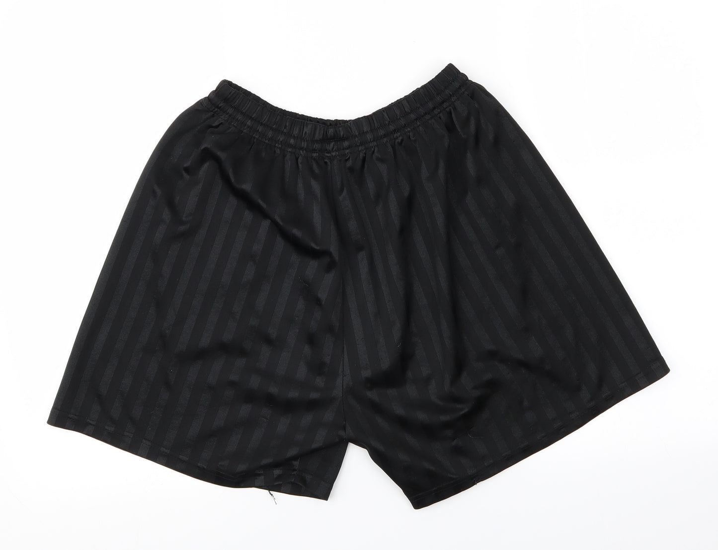 Preworn Womens Black Striped  Athletic Shorts Size 34