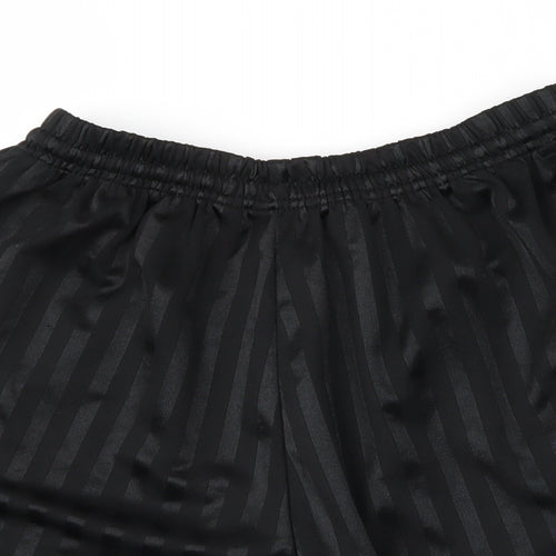 Preworn Womens Black Striped  Athletic Shorts Size 34