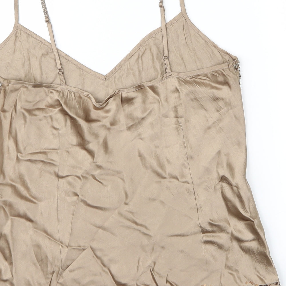Principles Womens Gold   Cropped Tank Size 14