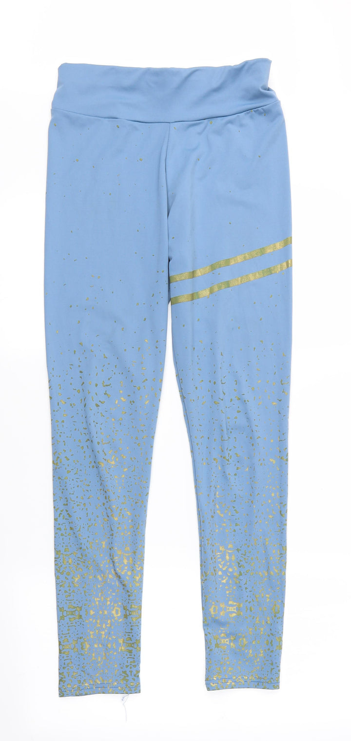 Preworn Womens Blue Animal Print Leggings L30 in