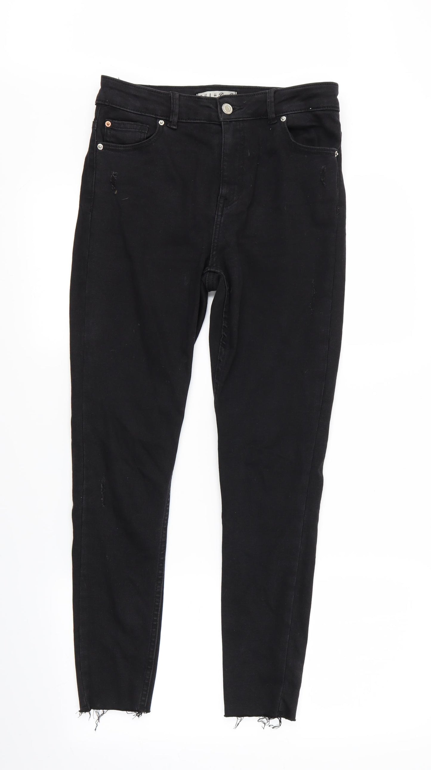 Denim Co. Womens Black   Straight Jeans Size 12 L30 in