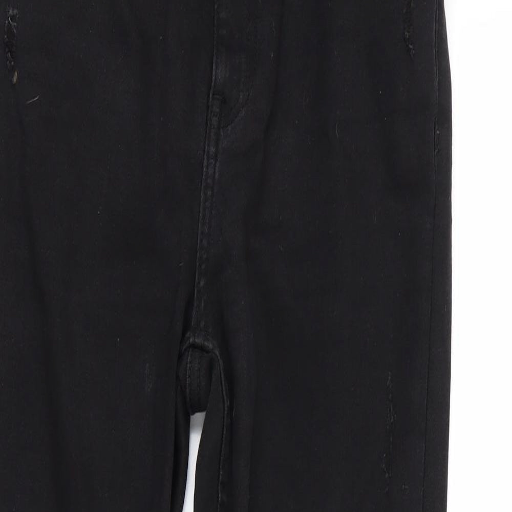 Denim Co. Womens Black   Straight Jeans Size 12 L30 in