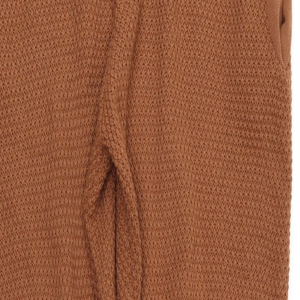 PRETTYLITTLETHING Womens Brown   Bloomer Trousers Size L L32 in