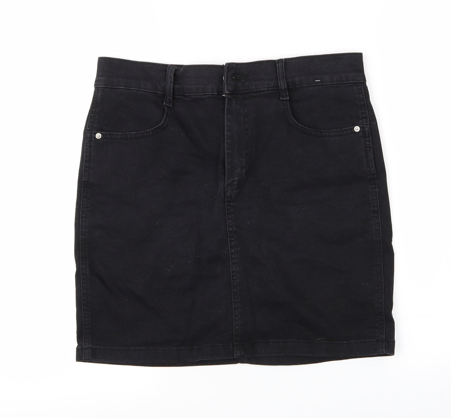 Denim Co. Womens Black   Straight & Pencil Skirt Size 14