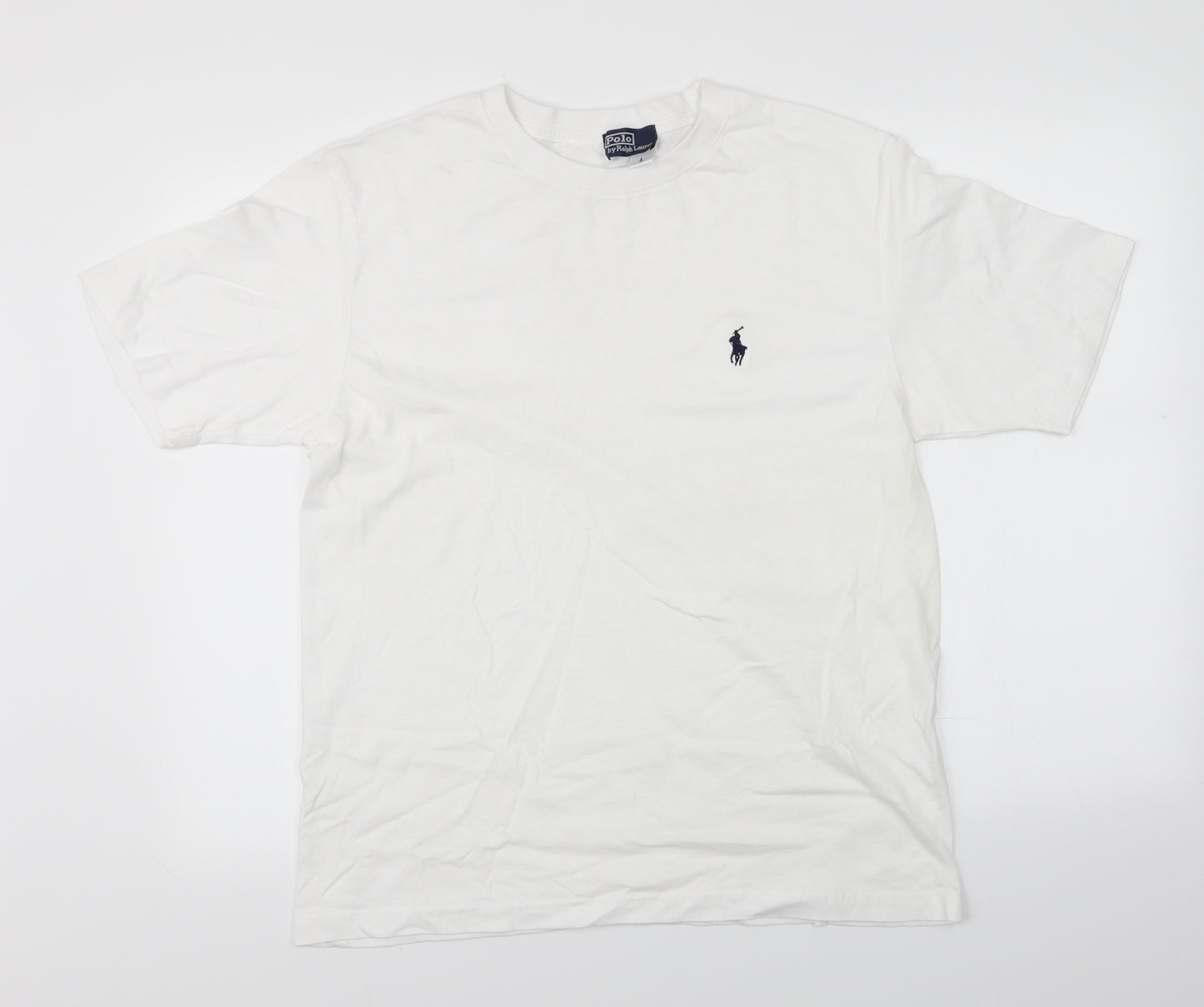 Ralph Lauren Mens White    T-Shirt Size L  - Ralph Lauren