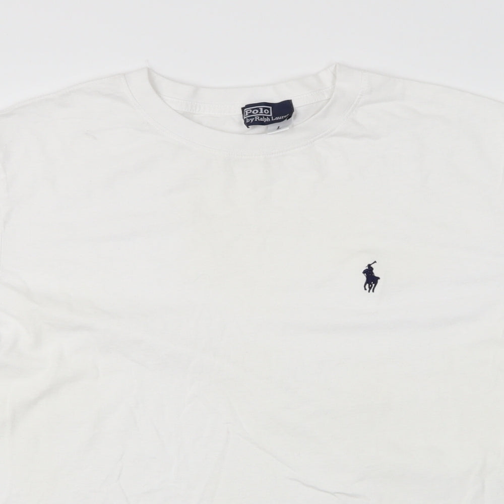 Ralph Lauren Mens White    T-Shirt Size L  - Ralph Lauren
