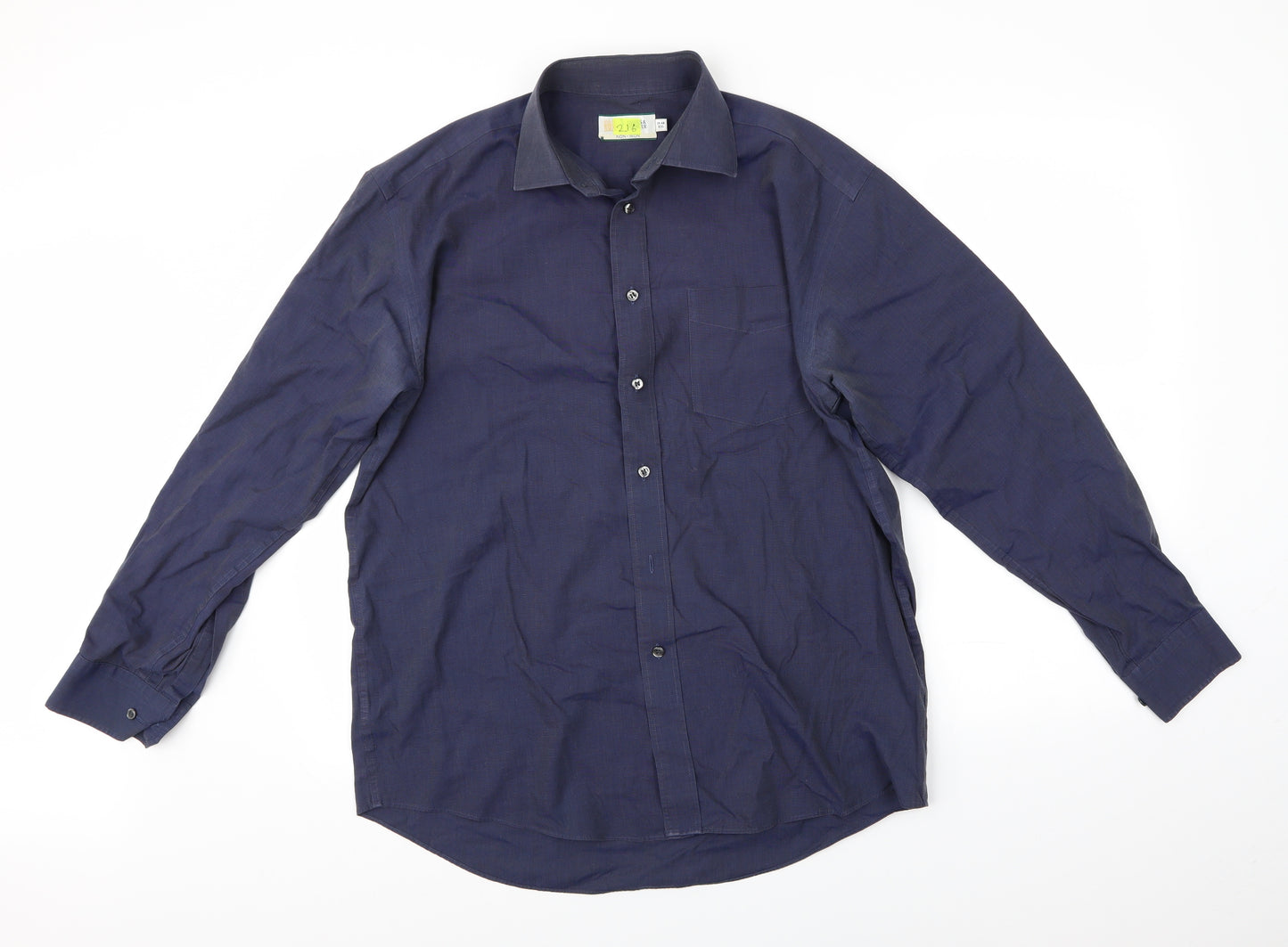 M&S Mens Blue    Button-Up Size 15.5