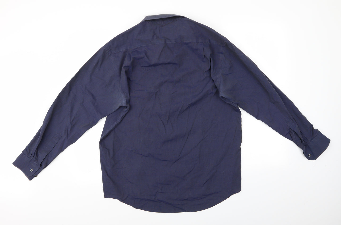 M&S Mens Blue    Button-Up Size 15.5