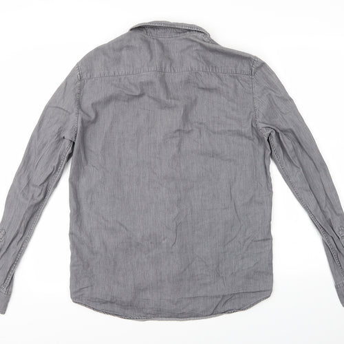 Pier One Mens Grey    Button-Up Size S
