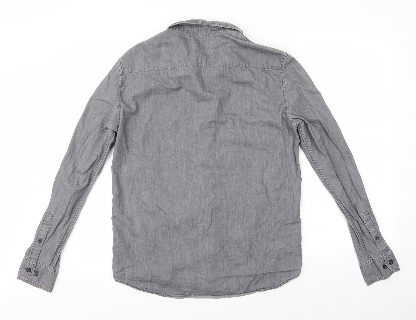 Pier One Mens Grey    Button-Up Size S