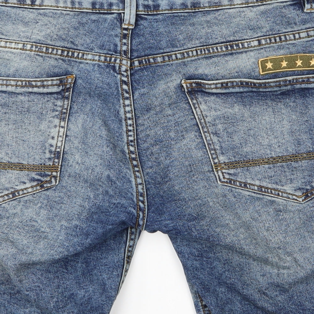 Denim Co. Womens Blue   Hot Pants Shorts Size 16 - Army