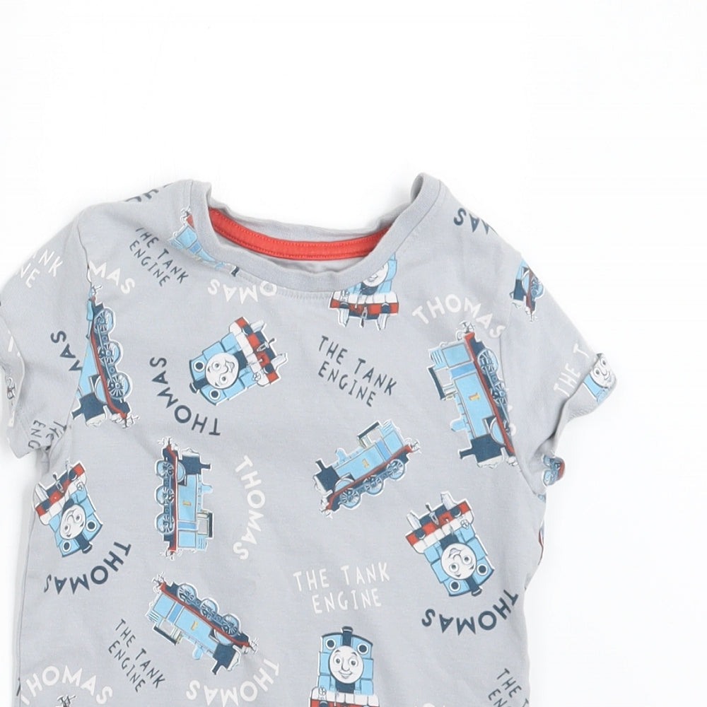 Marks and Spencer Boys Grey Geometric   Pyjama Set Size 3-4 Years  - Thomas the Tank Engine