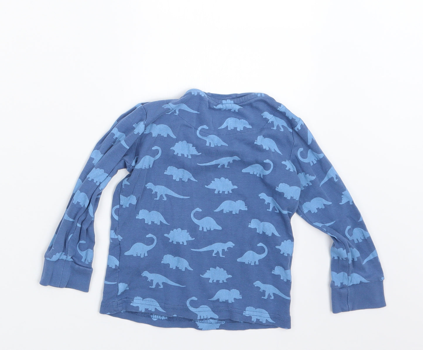 Blue Zoo Boys Blue Geometric   Pyjama Set Size 3-4 Years