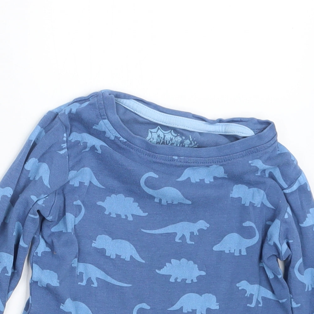 Blue Zoo Boys Blue Geometric   Pyjama Set Size 3-4 Years