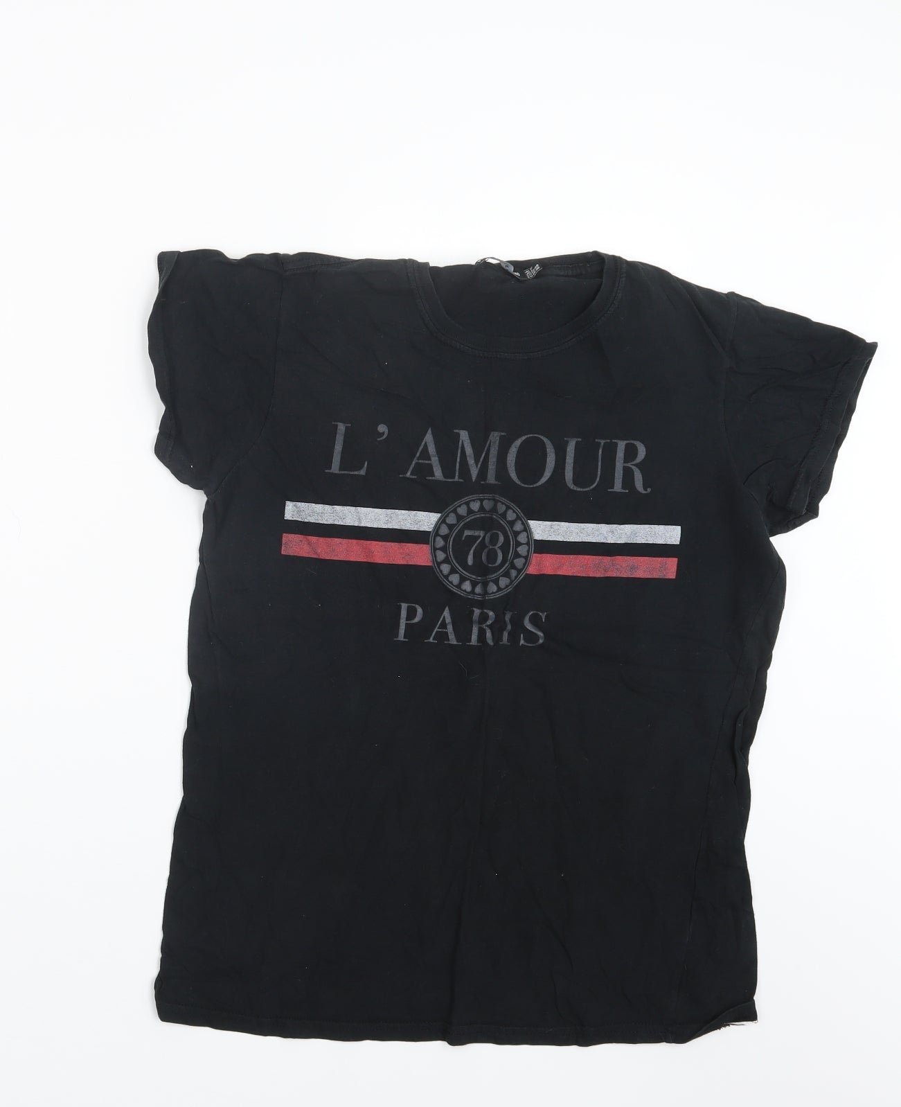 PRETTYLITTLETHING Womens Black   Basic T-Shirt Size 12