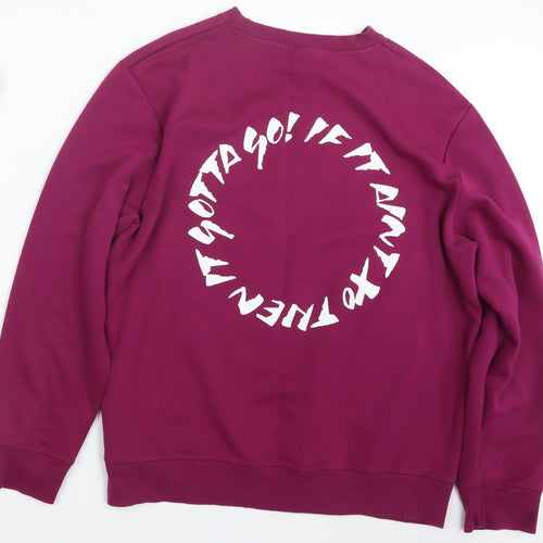 H&M Mens Purple   Pullover Jumper Size L