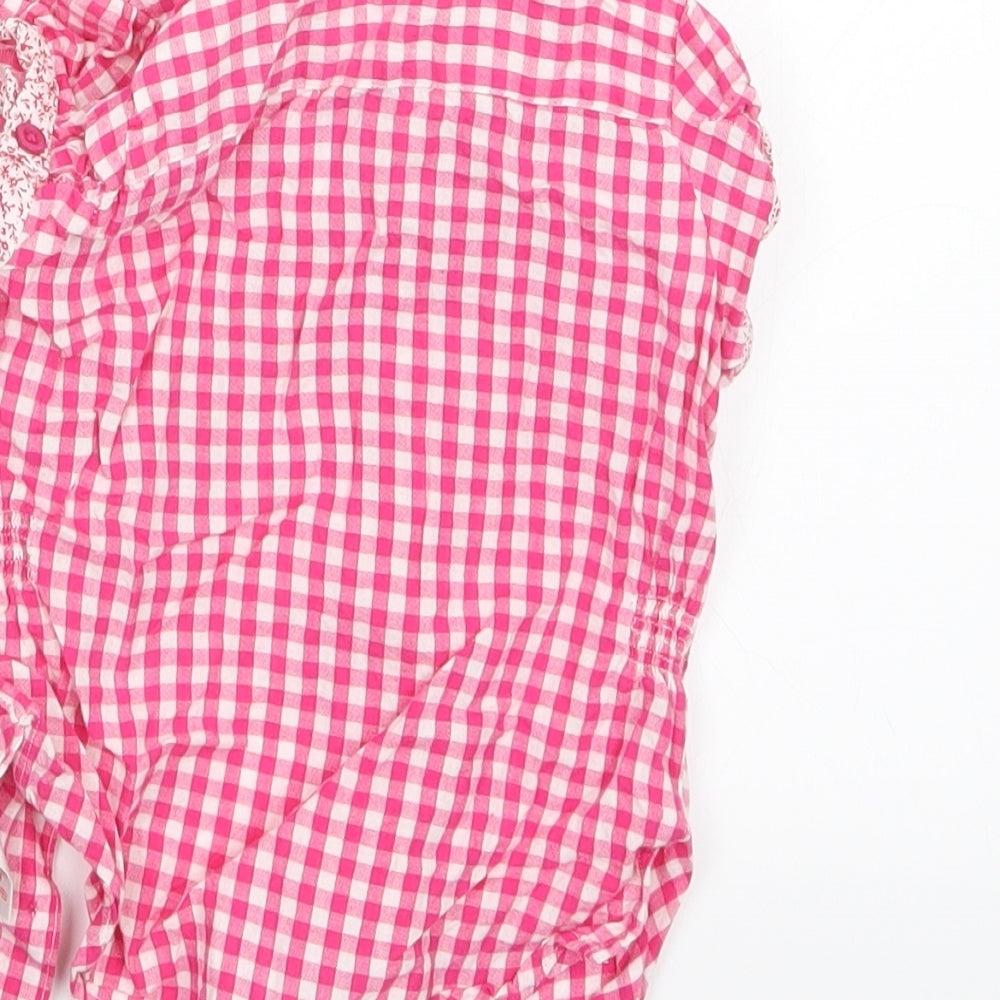 Earlydays Girls Pink Check  Basic Button-Up Size 12-18 Months