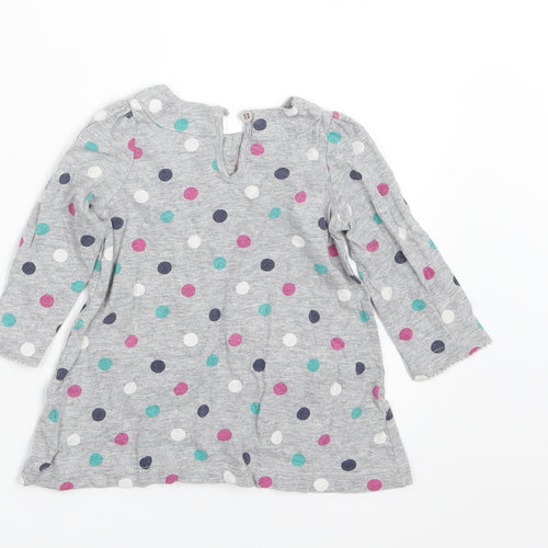 Mini Club Girls Grey Polka Dot  Basic T-Shirt Size 6-9 Months
