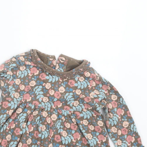 Molly n' Jack Girls Brown Geometric  T-Shirt Dress  Size 9-12 Months