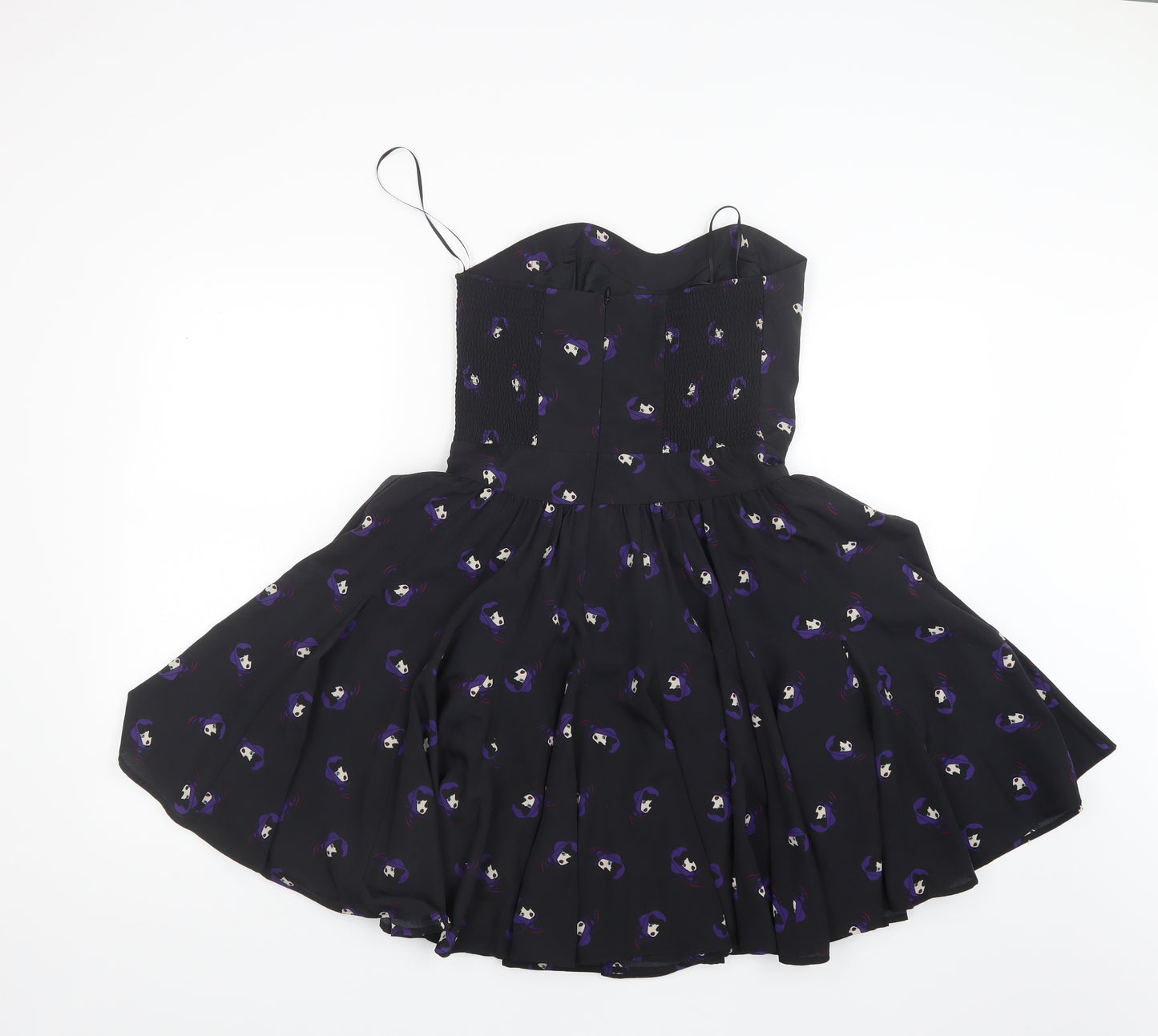 Oasis Womens Black Geometric  Mini  Size 10