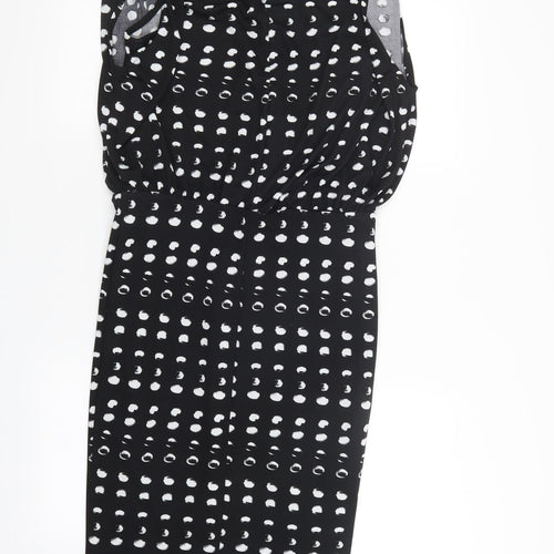 NEXT Womens Black Polka Dot  Pencil Dress  Size 8