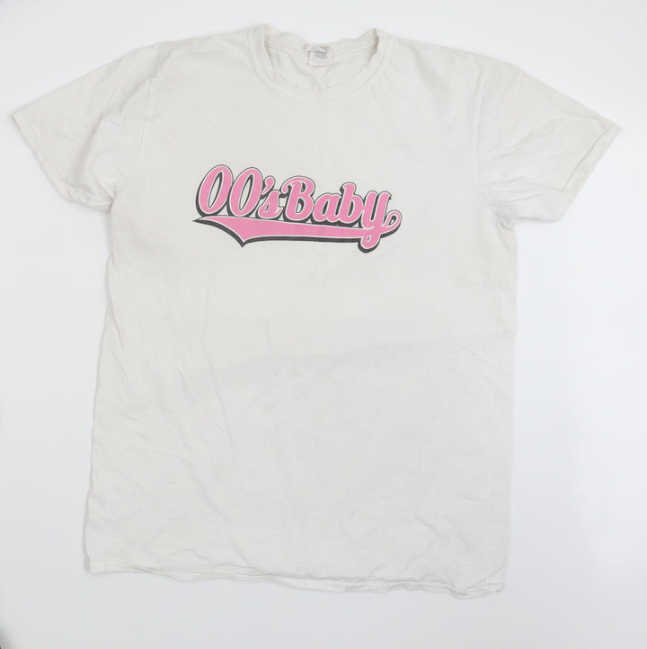 Gildan Womens White   Basic T-Shirt Size L