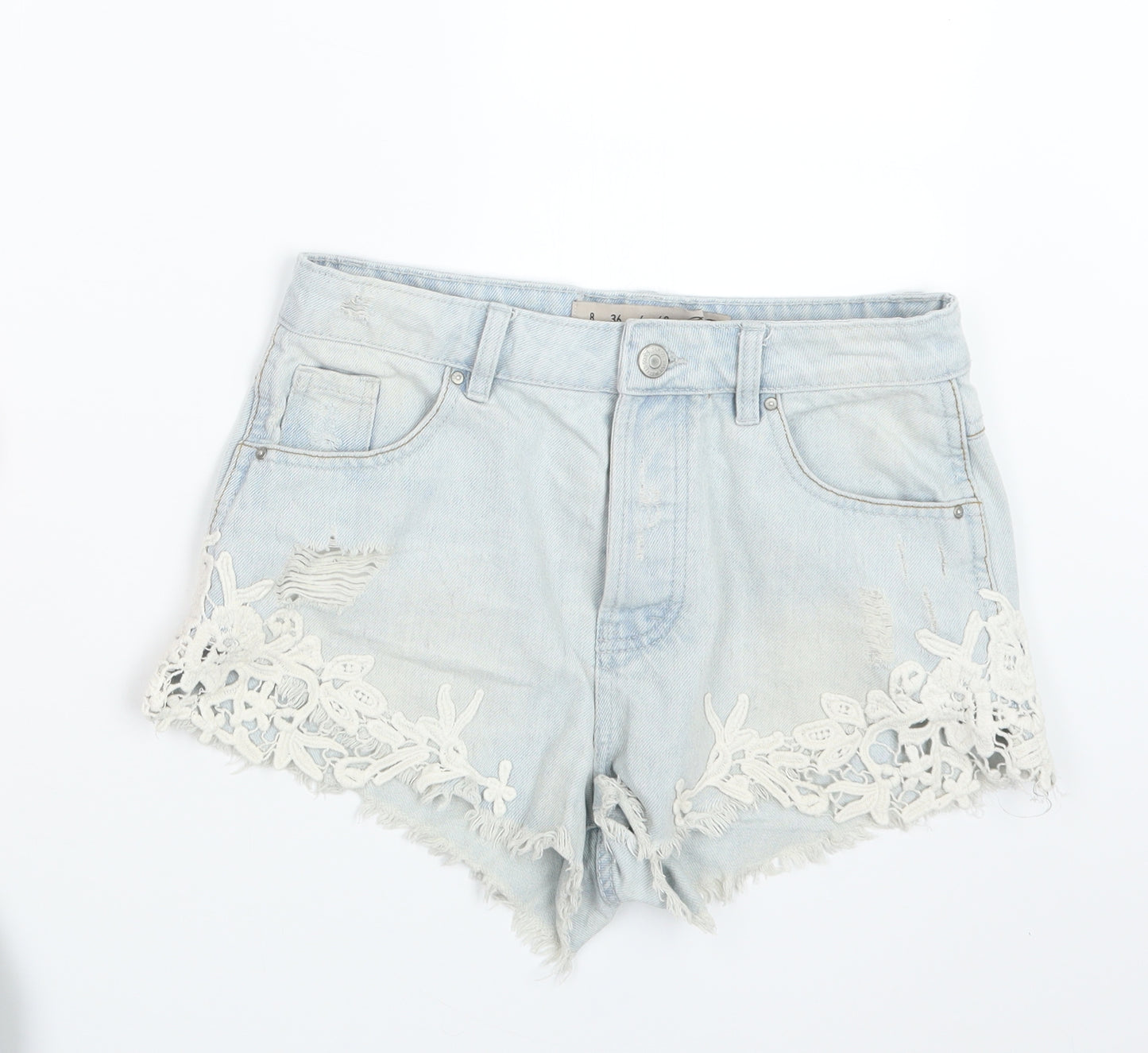 Denim Co. Womens Blue  Denim Hot Pants Shorts Size 8